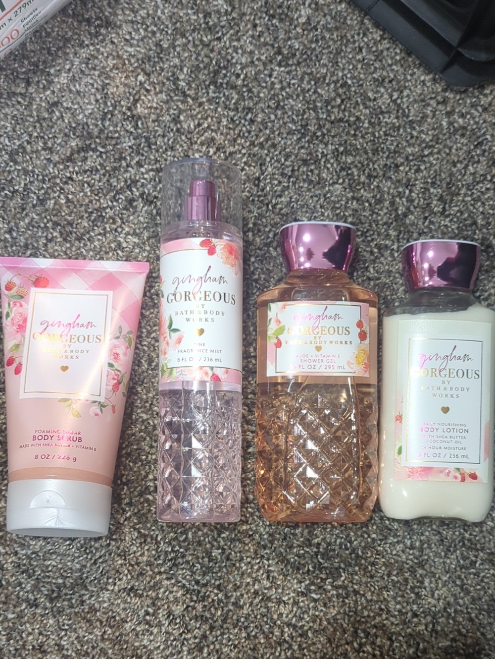 Bath & Body Works Gingham Gorgeous Pink Bath & Body Set